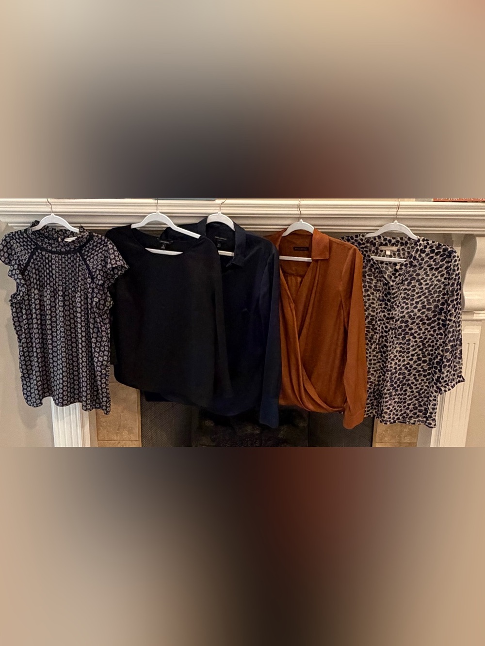 Five Blouses: 4 Banana Republic & 1 LOFT (medium and 1 large)